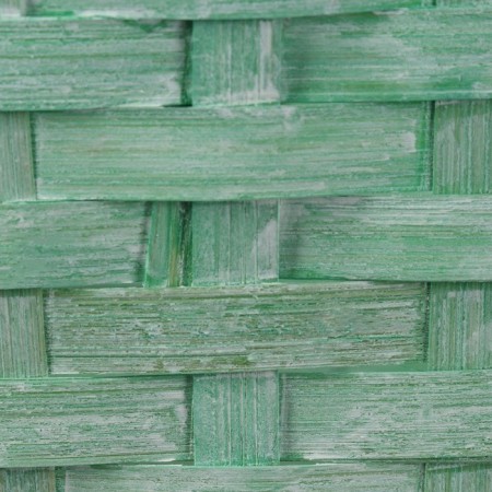 Wicker basket, d25 x 17 x 11/18 cm, green, bamboo-4