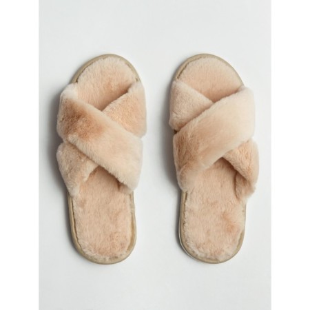 Women's slippers Amaro Home, size 36-38, beige color-2