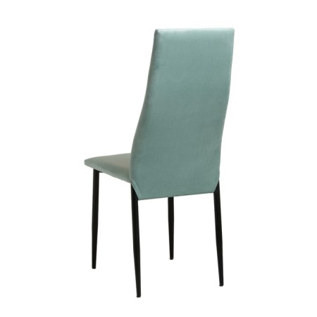 Chair "Wave", black/velor aquamarine-4