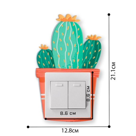 The switch lining, interior stickers, decor on the wall, with luminous elements