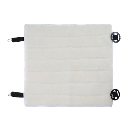 Kitting in the front seat, natural wool, short pile, white-17
