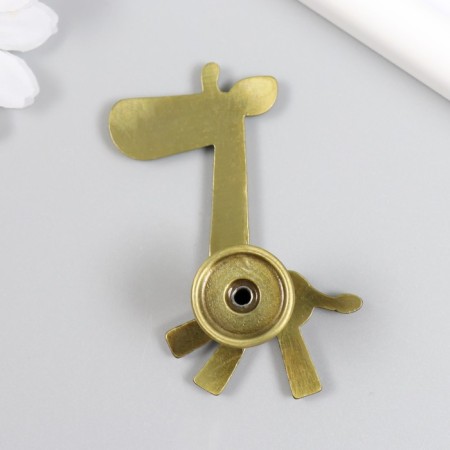 Handle for the casket metal "giraffe" bronze 7.7x5.5x2.3 cm-2