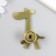 Handle for the casket metal "giraffe" bronze 7.7x5.5x2.3 cm