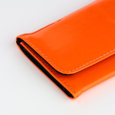Women's wallet on a magnet, orange color-3
