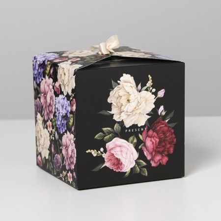 Gift folding box, packaging, "Present", 12 x 12 x 12 cm-1