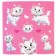 Chancellery set, notebook A6, pen, stickers, cats aristocrats