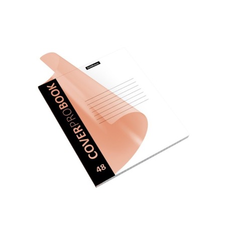 Notebook A5+, 48 sheets in the Erichkrause "Neon" cell, plastic cover texture "Sand", OFSET BOLK, 100%whiteness, Orange-1