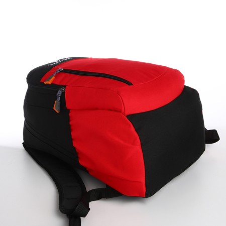 School backpack, 2 lightning departments, 3 pockets, black/red color-4