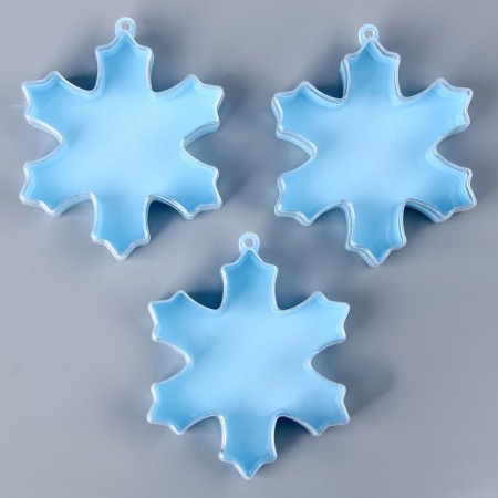 The basis for creativity and decoration "Snowflake", set of 3 pcs., Size 1 pc. - 8 × 9 × 2.5 cm-3