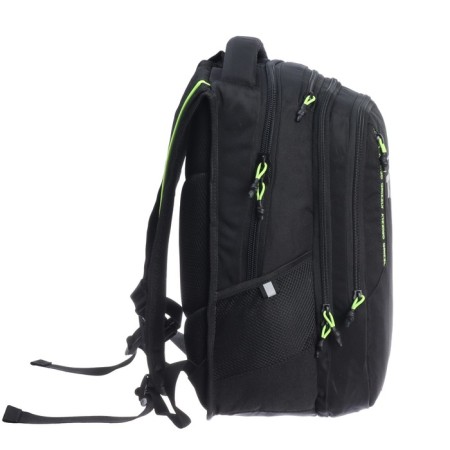 Youth backpack 42 x 31 x 22 cm, Grizzly, ergonomic back, laptop compartment, black/green-3