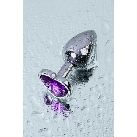 Anal plug with the Toyfa Metal rhinestone, silver, amethyst, 7 cm, d = 2.7 cm-9