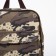 Baby backpack on lightning, external pocket, camouflage color/brown