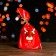 Polyethylene gift package with ears "Deer", 13 x 21.5 cm