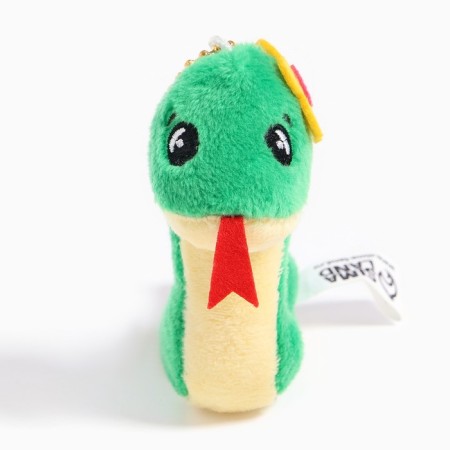 Soft toy "Snake", with a flower, on a suspension, 8 cm, color mix-2