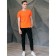 Male T -shirt, size 48, orange color