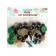 Screw eyes with plugs, "sparkles" set 24 pcs, size 1 pc: 2 cm, green color