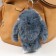 Fluffy on the ring "gray-white rabbit" 18 cm