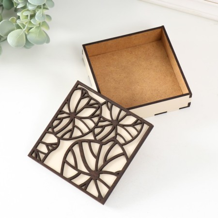 Casket "Patterns" 10x10x3 cm-2