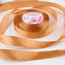 Satin tape, 20 mm × 23 ± 1 m, color light brown No. 158