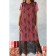 Women's dress, size 44, coral color, black