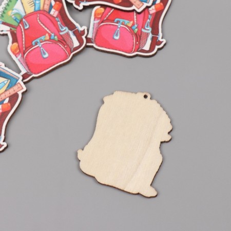 Decor for creativity tree "School backpack" set 5 pcs 4.5x3.9x0.3 cm-1