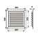 Ventilation grate Zein Lux RM3030KR, 300 x 300 mm, with a grid, metal, brown