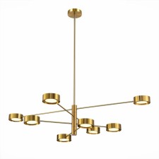 Ceiling lamp ST LUCE. SL6504.302.08. Vico. 8x5 W, LED, 3000K, 2056 LM, 120x120x106 cm, brass color