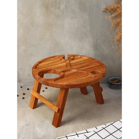 ADELICA guide table, with menage and folding legs, 2 persons, d = 30 cm, oak-3
