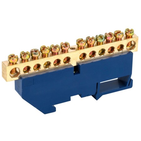 The tire "N" is zero with a blue insulator for a 8x12 mm DIN-rack. 12 REXANT groups