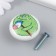 Handle for the casket ceramics, metal "Green monster with a horse" 3.8x3.8x2.8 cm