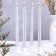 Antique candle, 2.3x 25 cm, 4 pcs, varnished, silver metallic