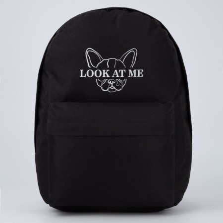 Backpack school youth look at me, 33x13x37 cm, lightning department, external pocket, black color-4