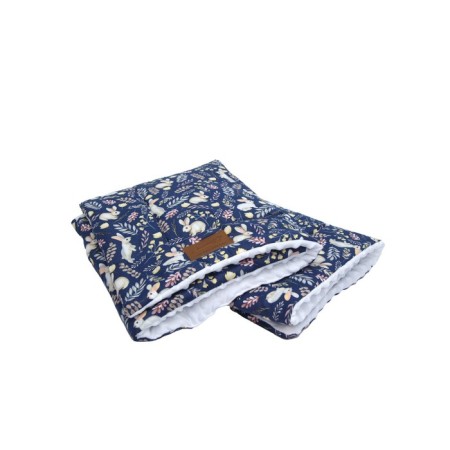 Plaid "Grow together", size 96x87 cm, blue, white color-2