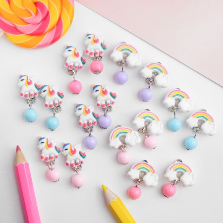Clips children's “chosen” unicorns and rainbow, mix shape, mix color-2