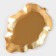 Daille of Fruits Daulay "Golden Leaf", 25 × 18 × 2 cm, gold color