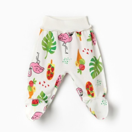 Kit for children (swing, slider), white color/flamingos, height 56 ​​cm-1