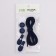 Shoes for shoes, steam, round, with a latch, elastic, d = 3 mm, 100 cm, blue color