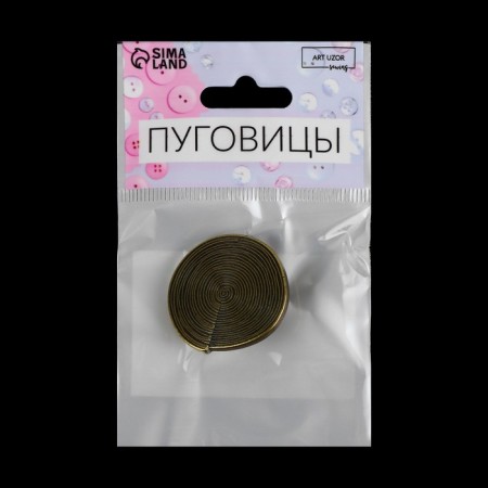 Decorative button on the leg, d = 34 mm, bronze color-3