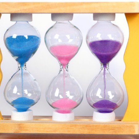 Sanding clock "Love for drawings", souvenir, organizer for the office, 10 x 19 cm-2