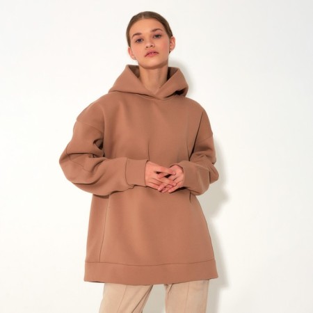 Hoody women Minaku: Casual Collection, Powder Color, Size 48-3