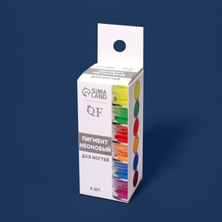 Nail pigment, set of 6 jars, 3 g, multi -colored-5