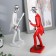Souvenir Polystone "Musician with a guitar" Red with silver 27.5x7.5x12.5 cm