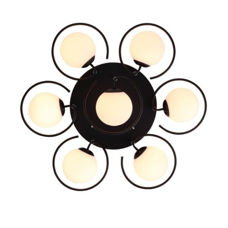 Ceiling EVOLUCE lamp. SL418.402.07. Galio. 7x60 watts, E27, 93x93x30 cm, black color-8