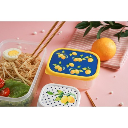 A set of food containers of the Dolyan Lemons, 3 pcs: 150 ml, 500 ml, 1.2 l, rectangular-8