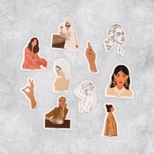 A set of paper stickers 