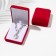 Case for the headset (earrings, pendant) “Rectangle” 7.5 × 6, red color, white insert