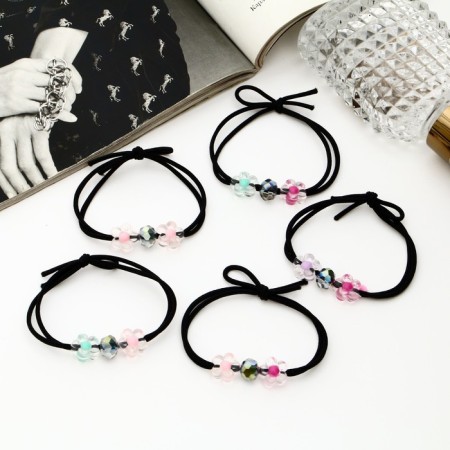 Hair elastic band "Lovis" 5 cm, mix-1