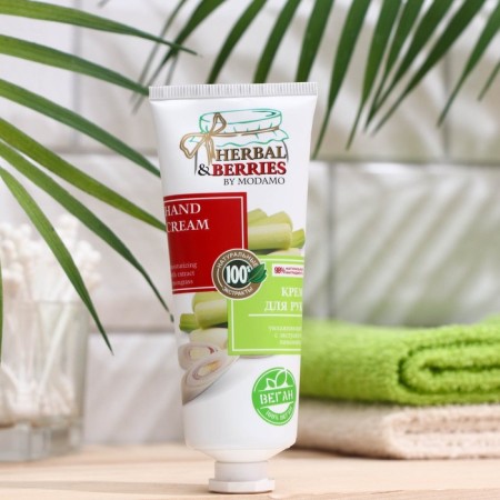 Hand cream "Herbal & Berries" by Modamo, moisturizing, with lemonnik extract, 75 ml