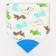 Bandana Bibslate Bibslate/Snoby for feeding, waterproof with a teetker on the button, the color is blue, mix