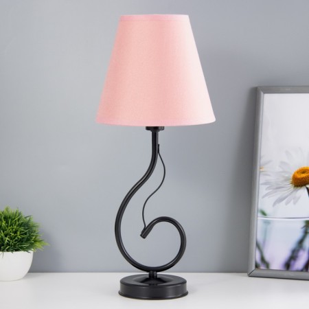 Lamp table Marcel 1x15W E14 18x18x42cm black/pink Risalux